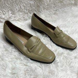 Green Vintage Leather Loafers- Etienne Aigner